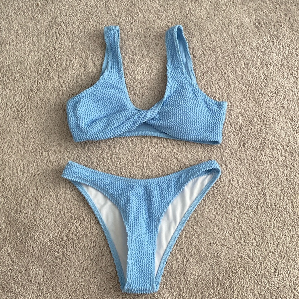 Baby Blue Swim Suit Sz XS